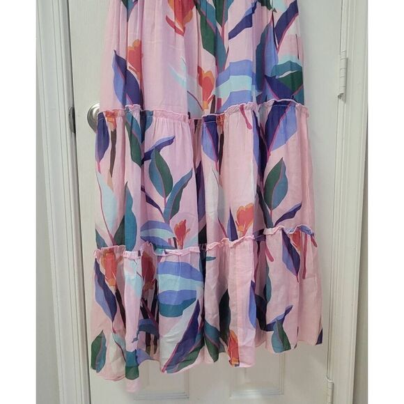 Oliphant Ruffles Tiered Midi Dress S - Picture 12 of 12